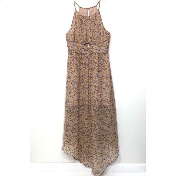 BCBGeneration Sz 8 Floral Pink Dancers Long Dress - Picture 1 of 8